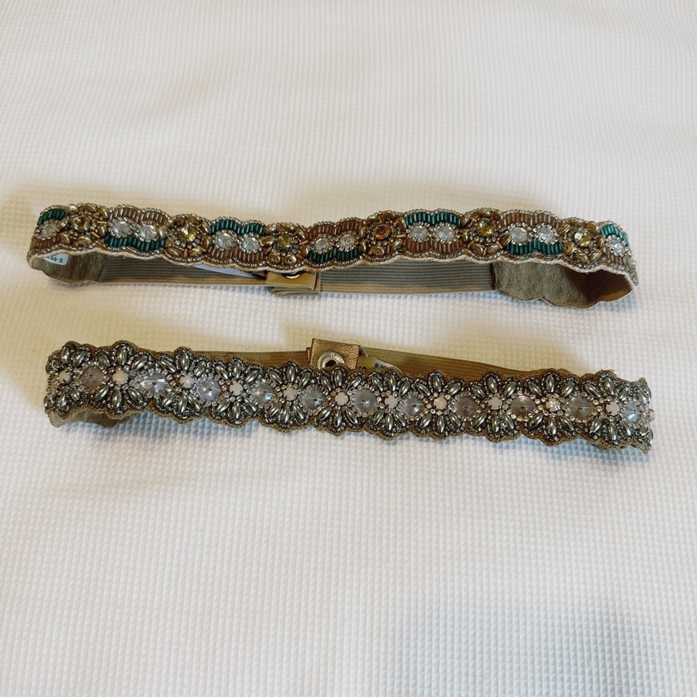 Beaded Rhinestones Woman’s Belt Size Small